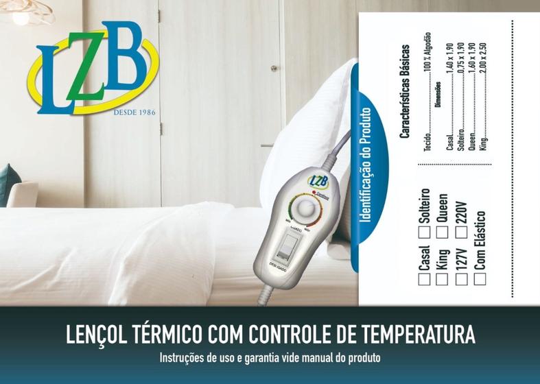 Lençol Térmico Casal Com 2 Controles 10 Temperaturas Menor preço em Lençol Térmico Casal Com 2 Controles 10 Temperaturas