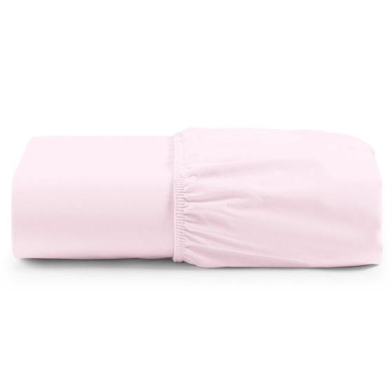 Imagem de Lençol Unique Avulso De Baixo Solteiro Com Elástico Micro Percal 400 Fios - Rosa