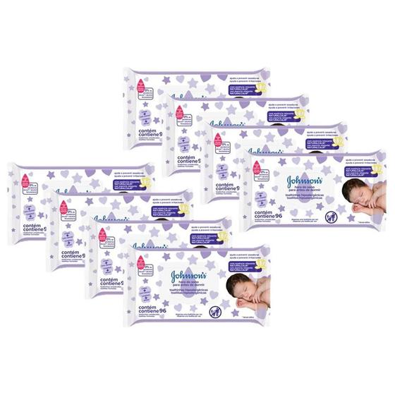 Imagem de Lenços Umedecidos Hora do Sono Johnsons Baby com 768 Unidades