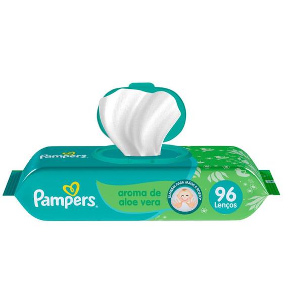 Imagem de Lenços Umedecidos Pampers Aroma de Aloe Vera 96un