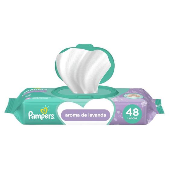 Imagem de Lenços Umedecidos Pampers Aroma de Lavanda 48 Unidades