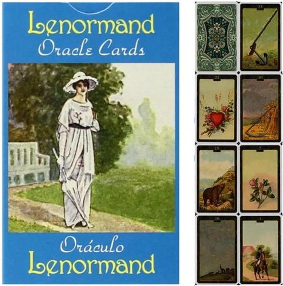 Imagem de Lenormand Oracle Cards Deck Oráculo Cigano Lenormand Baralho de Cartas de Tarô