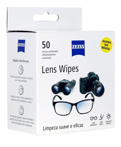Imagem de Lens Wipes Zeiss Com 50 Lenços Umedecidos- Nova Embalagem
