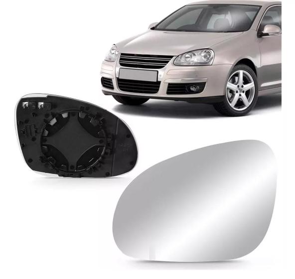 Imagem de Lente Com Base Espelho Retrovisor Jetta 2007 A 2010 Esquerdo