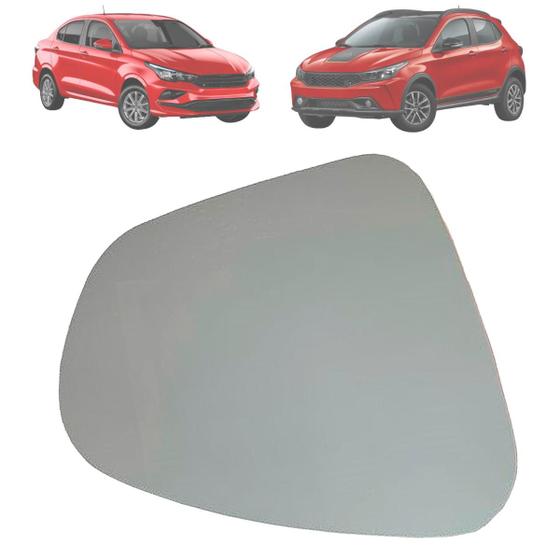 Imagem de Lente Com Base Retrovisor Fiat Argo Cronos 2017 Até 2023