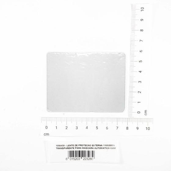 Imagem de Lente de protecao externa 116x89mm transparente para mascara automatica com borda redonda