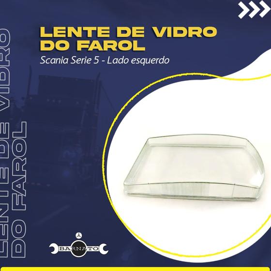 Imagem de Lente de vidro do farol esquerdo scania serie 5 9008260390