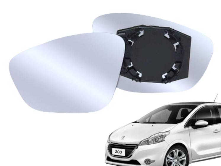 Imagem de Lente Espelho Retrovisor Peugeot 208 2012 A 2018 Esquerdo