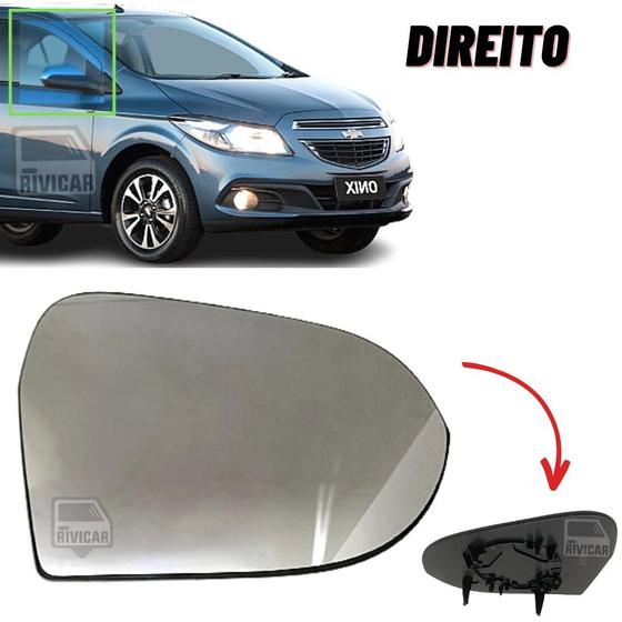 Imagem de Lente Espelho Retrovisor Prisma Onix 2013 2014 2015 2016 Direito