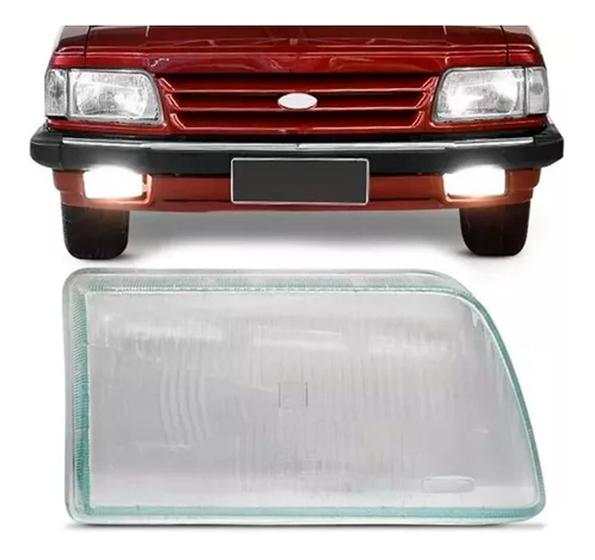 Imagem de Lente Farol Corcel  Belina  Del Rey  Pampa / 1985 a 1992 - Lado Esquerdo (Motorista)  Elétrico