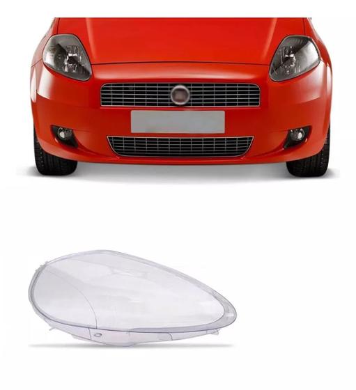 Imagem de Lente Farol Fiat Punto 2007 2008 2009 2010 2011 Direito