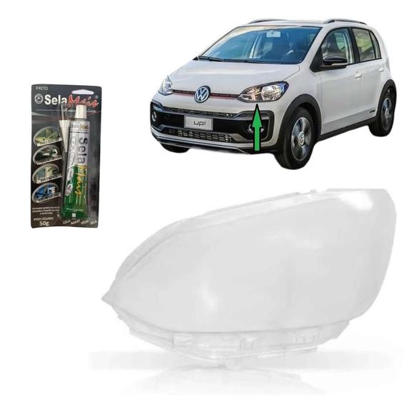 Imagem de Lente Farol Principal Volkswagen UP! 2017 a 2021 LE + Cola