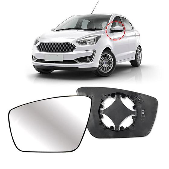 Imagem de Lente Retrovisor Ford Ka Ka+ 2014 a 2022 Esquerdo