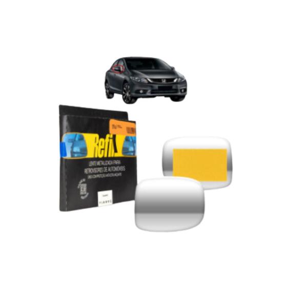 Imagem de Lente Retrovisor Sem Base Prata Convexo Com Pisca Lado Direito Civic 2012 a 2016