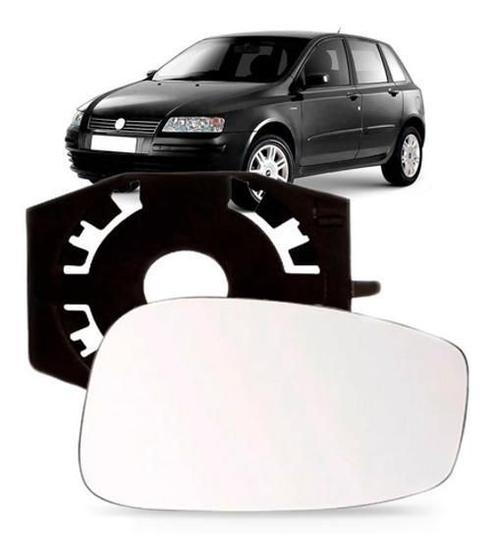 Imagem de Lente Retrovisor Stilo 03 04 05 06 07 08 09 10 11 Com Base