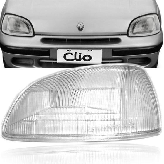 Imagem de Lente Vidro Farol Renault Clio 1996 1997 1998 1999 - Unidade