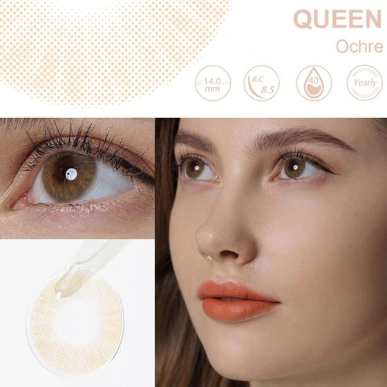 Imagem de Lentes Coloridas Super Natiurais Anuais Na Cor Ochre (Queen)