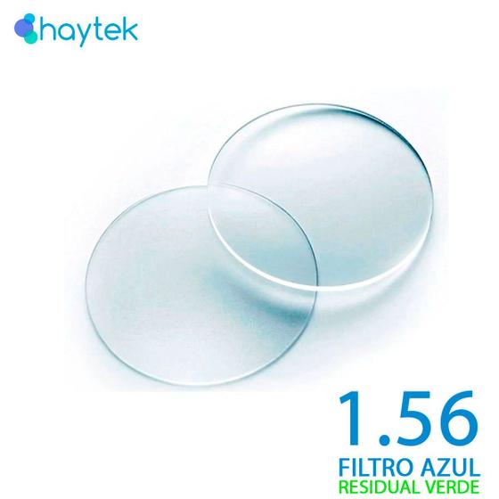 Imagem de Lentes de Grau Visão Simples Antirreflexo Residual Verde Haytek 1.56