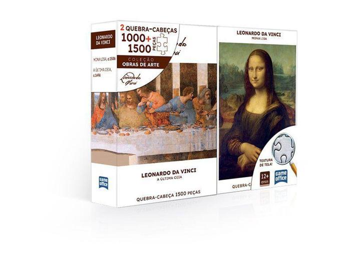Imagem de Leonardo da Vinci - Monalisa e A Última Ceia - Quebra-cabeça - Combo 1000 + 1500 peças - Game Office