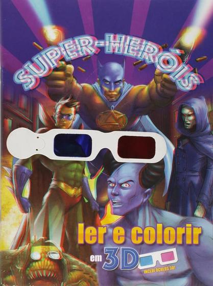 Imagem de Ler & Colorir Em 3D - Super Herois