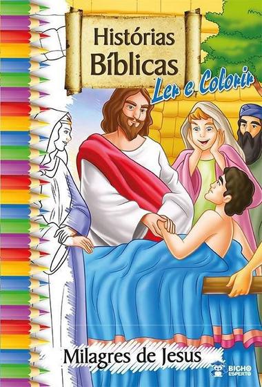 Imagem de Ler e Colorir - Histórias Bíblicas - Milagres de Jesus - Bicho Esperto