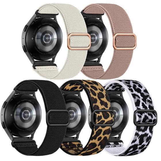 Imagem de Lerobo 5 Pulseiras Elásticas Compatíveis com Galaxy Watch (Cores Variadas)