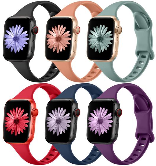 Imagem de Lerobo Kit 6 Pulseiras Slim para Apple Watch 38-49mm (Cores Variadas)