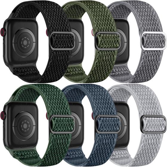 Imagem de Lerobo Pulseira Nylon 38-49mm Compatível Apple Watch (diversas cores)