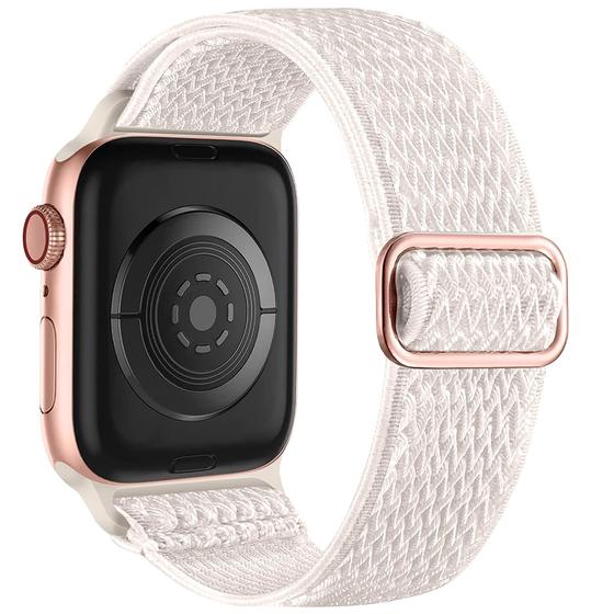 Imagem de Lerobo Pulseira Solo Loop Elástica de Nylon p/ Apple Watch 38-49mm (Starlight)