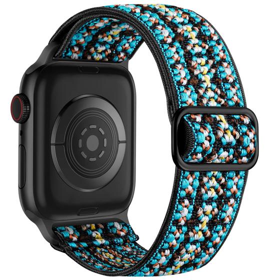 Imagem de Lerobo Pulseira Trançadas para Apple Watch, Nylon, Loop Solo (Boho Green)