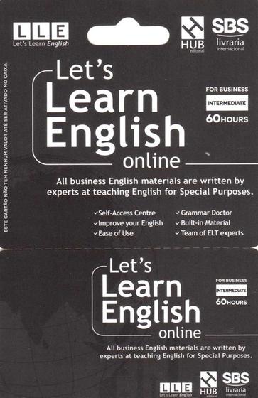 Imagem de Let's Learn English Card - For Business - Intermediate (6 Months)