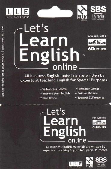 Imagem de Let's Learn English Card - For Business - Upper-Intermediate (6 Months)