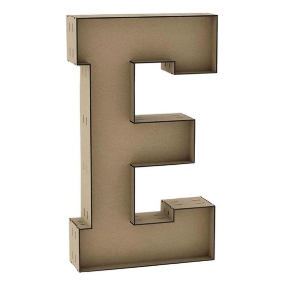 Letra Caixa Grande E Mdf 80Cm De Altura Decoração Festa Doce Arte Em Madeira Luminária de