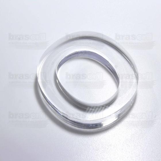 Letra Caixa "O" 9cm de altura Cristal Arial Rounded Brascril Luminária de Letra / Número