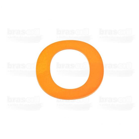 Letra Caixa "O" 9cm de altura Laranja Arial Rounded Brascril Luminária de Letra / Número