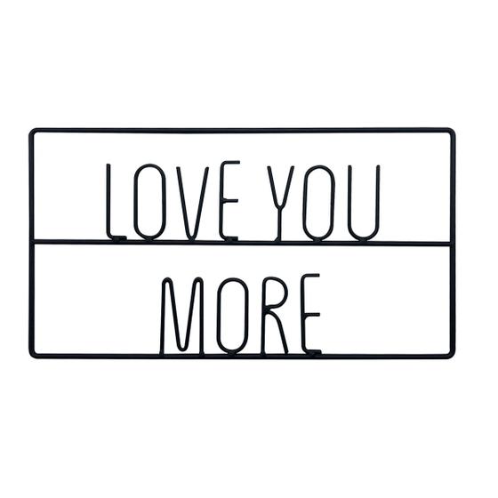 Imagem de LETRAS DECOR METAL LOVE YOU MORE PRETO 30x0,4x16cm