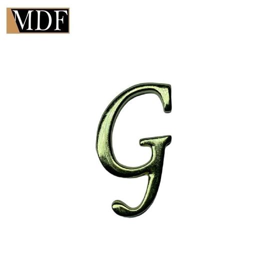 Imagem de Letras do Alfabeto Apliques 2,22 X 2,56cm  Zamac Dourado