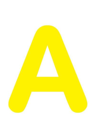 Letras em EVA Alfabeto Amarelo - 14cm Menor preço em Letras em EVA Alfabeto Amarelo - 14cm