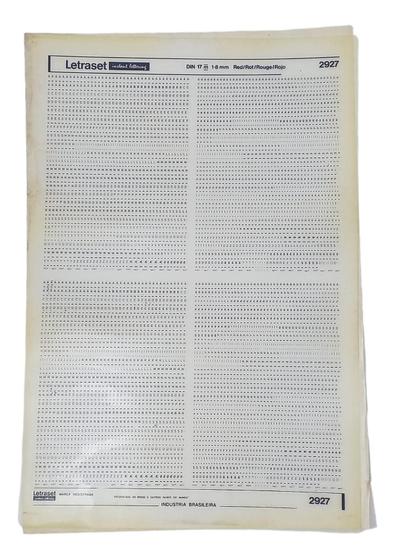 Imagem de Letraset Decalque 25 X 38Cm Letras Adesivas 1.8Mm Altura