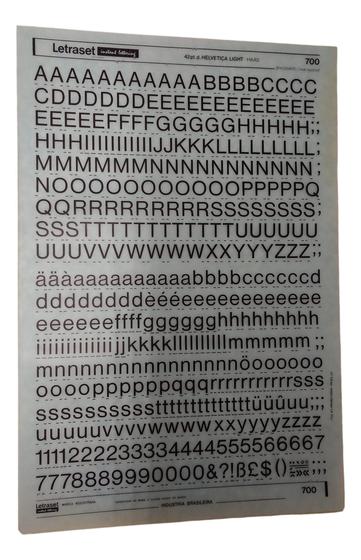 Imagem de Letraset Decalque 25 X 38cm Letras Adesivas 11.4mm De Altura