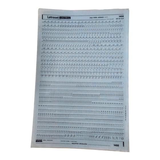 Imagem de Letraset Decalque 25 X 38Cm Letras Adesivas 5,7Mm Altura