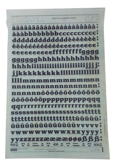 Imagem de Letraset Letragraphica Decalque 25 X 38Cm 12.0Mm De Altura