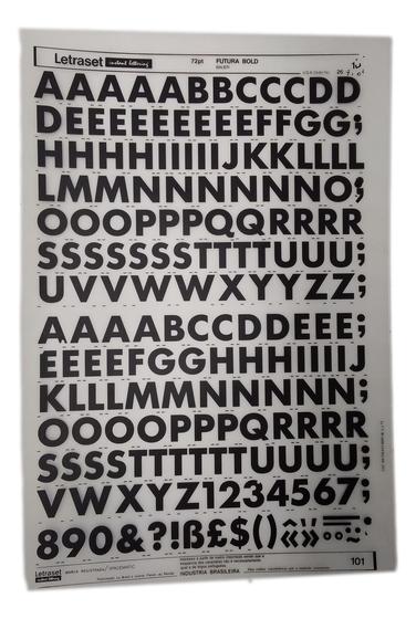 Imagem de Letraset Letragraphica Decalque 25 X 38cm 18.3mm De Altura