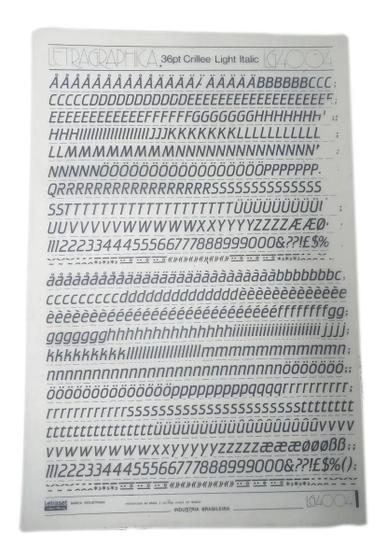 Imagem de Letraset Letragraphica Decalque 25 X 38Cm 9Mm De Altura