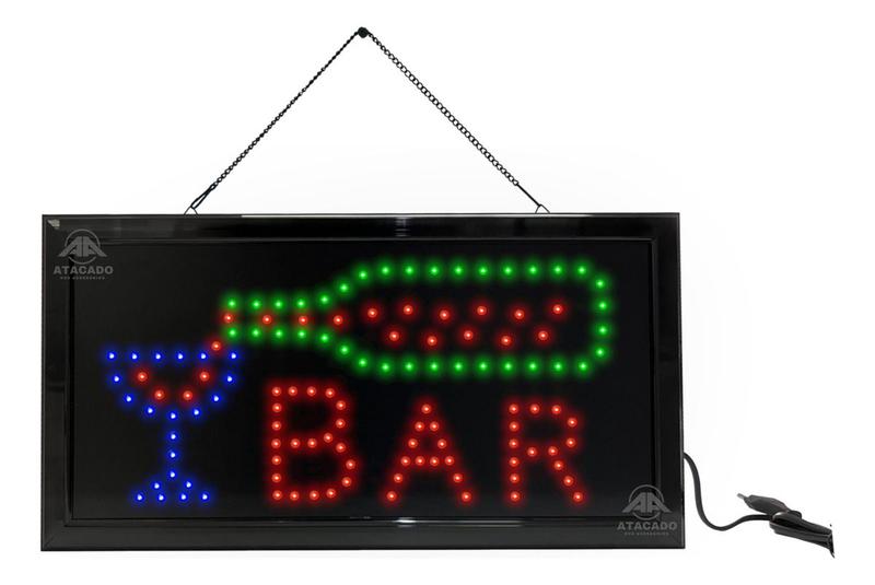 Imagem de Letreiro de Bar Placa Iluminada LE-3004 Decoração Luz LED RGB Colorida