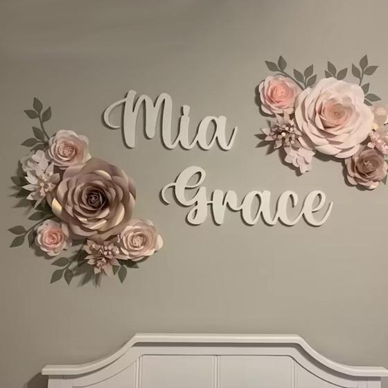 Imagem de Letreiro de madeira personalizado para decoração de berçário e parede