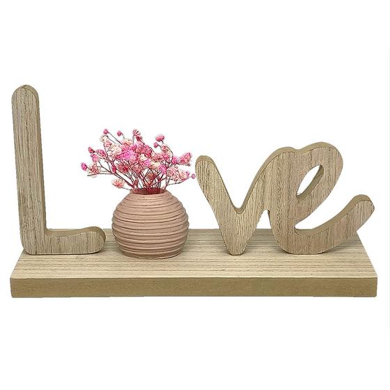 Imagem de Letreiro de Mesa Decorativo Love com Vaso De Flor - Urban 