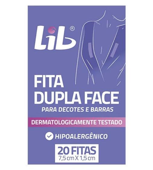 Imagem de Lib Fita Dupla Face Para Decotes e Barras C/ 20un. 7,5x1,5cm