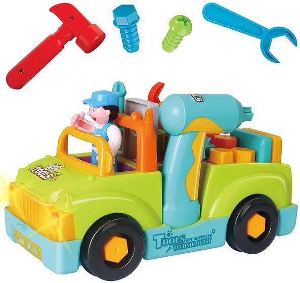 Imagem de Liberty Imports Multifuncional Take Apart Toy Tool Truck With Electric Drill and Power Tools, Lights and Music, Bump and Go Action