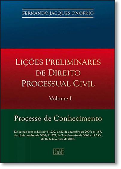 Imagem de Licoes Preliminares De Direito Processual Civil Processo De Conhecimento